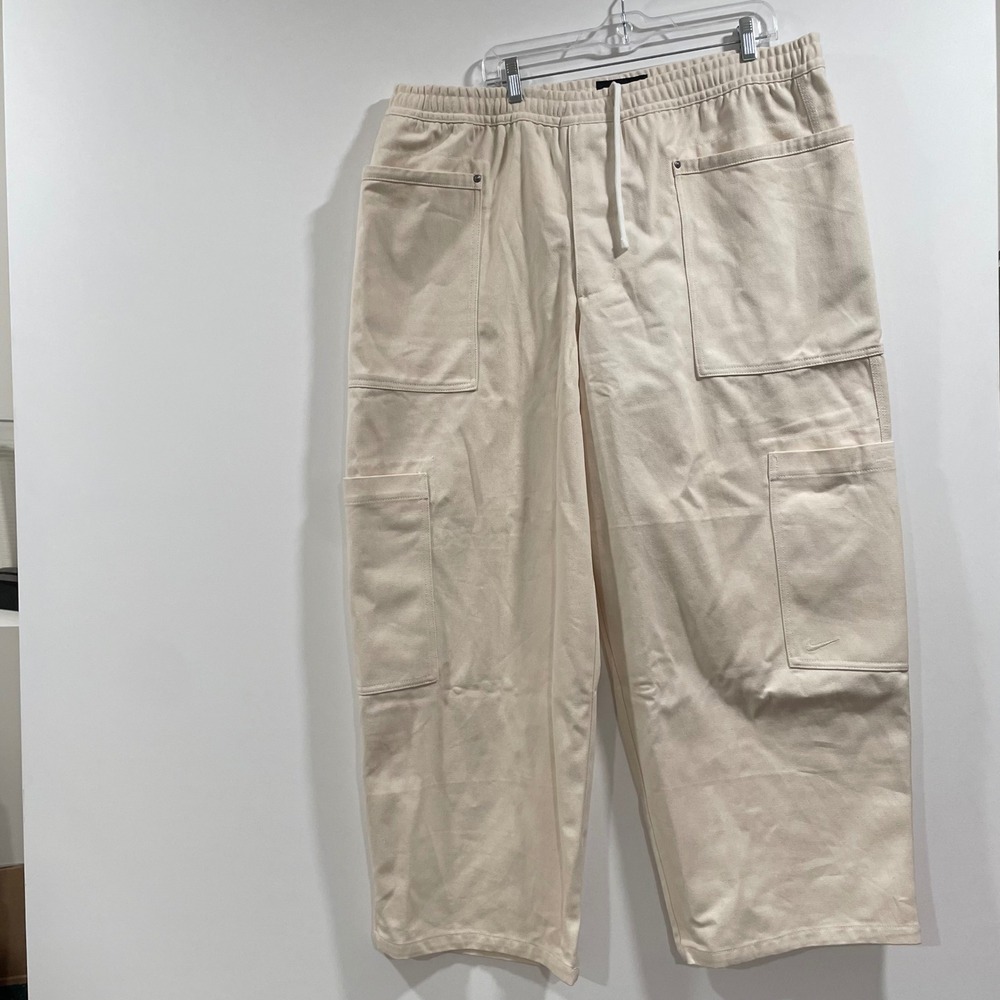 Nike Life Mens Loose Fit Straight Leg Baggy Skater Pants Cream HJ0643-901 XL NEW